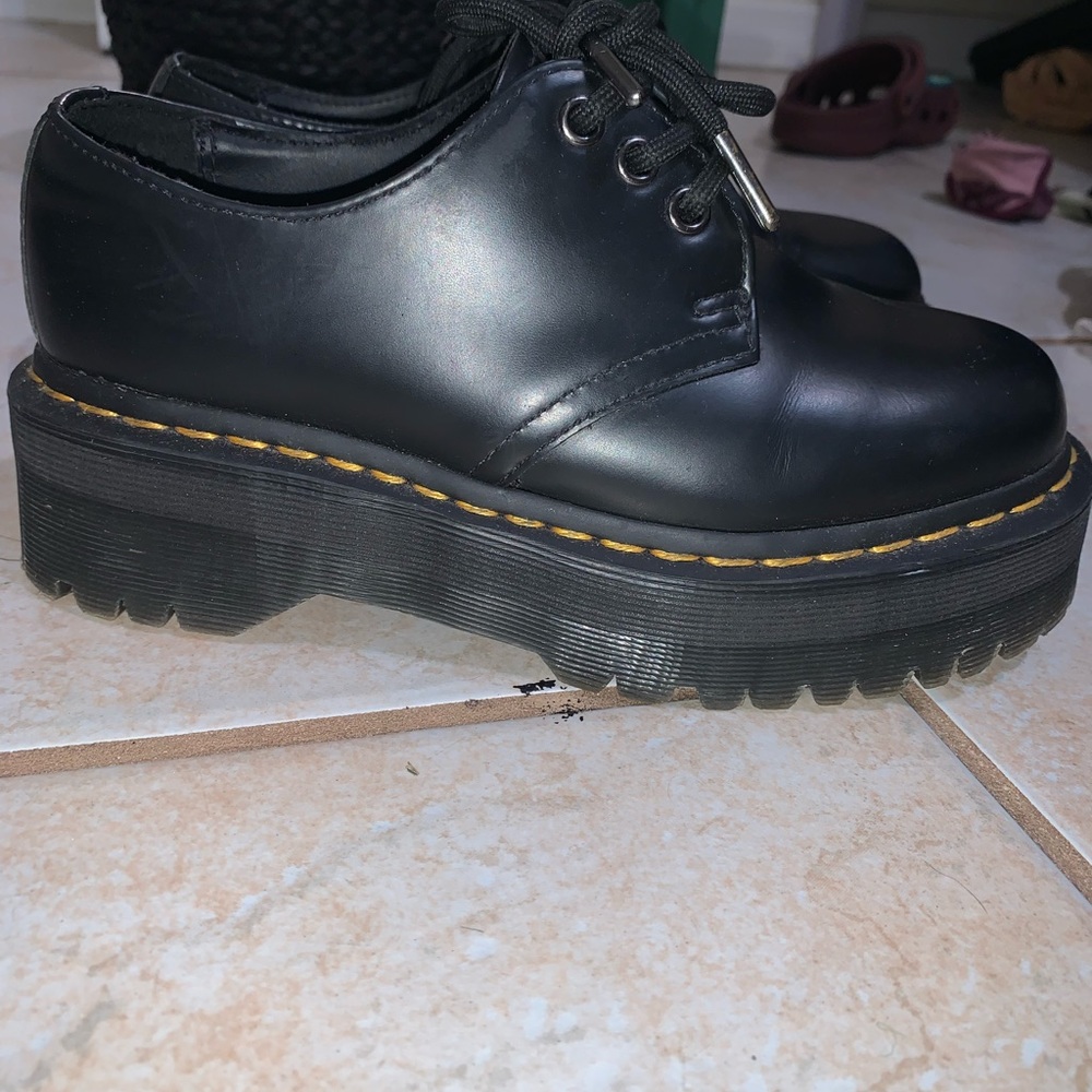 1461 smooth leather platforms